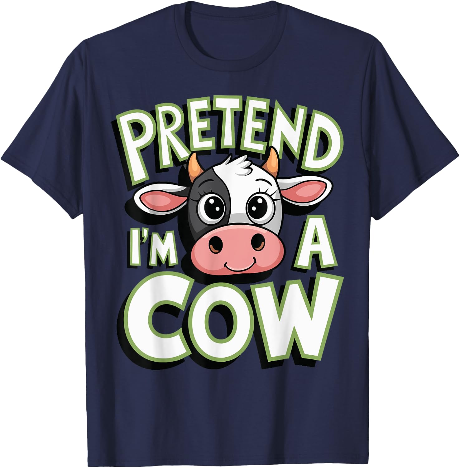 Pretend I'm A Cow T-Shirt - T-Shirt | Navy