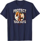 Squirrel Catcher - Protect Your Nuts, Funny Baseball T-Shirt - T-Shirt | Navy