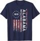 1819 Alabama State US Flag Vintage Women Youth T-Shirt - T-Shirt | Navy
