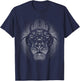 Lion Lover Head Wild Animal black background Theme T-Shirt - T-Shirt | Navy