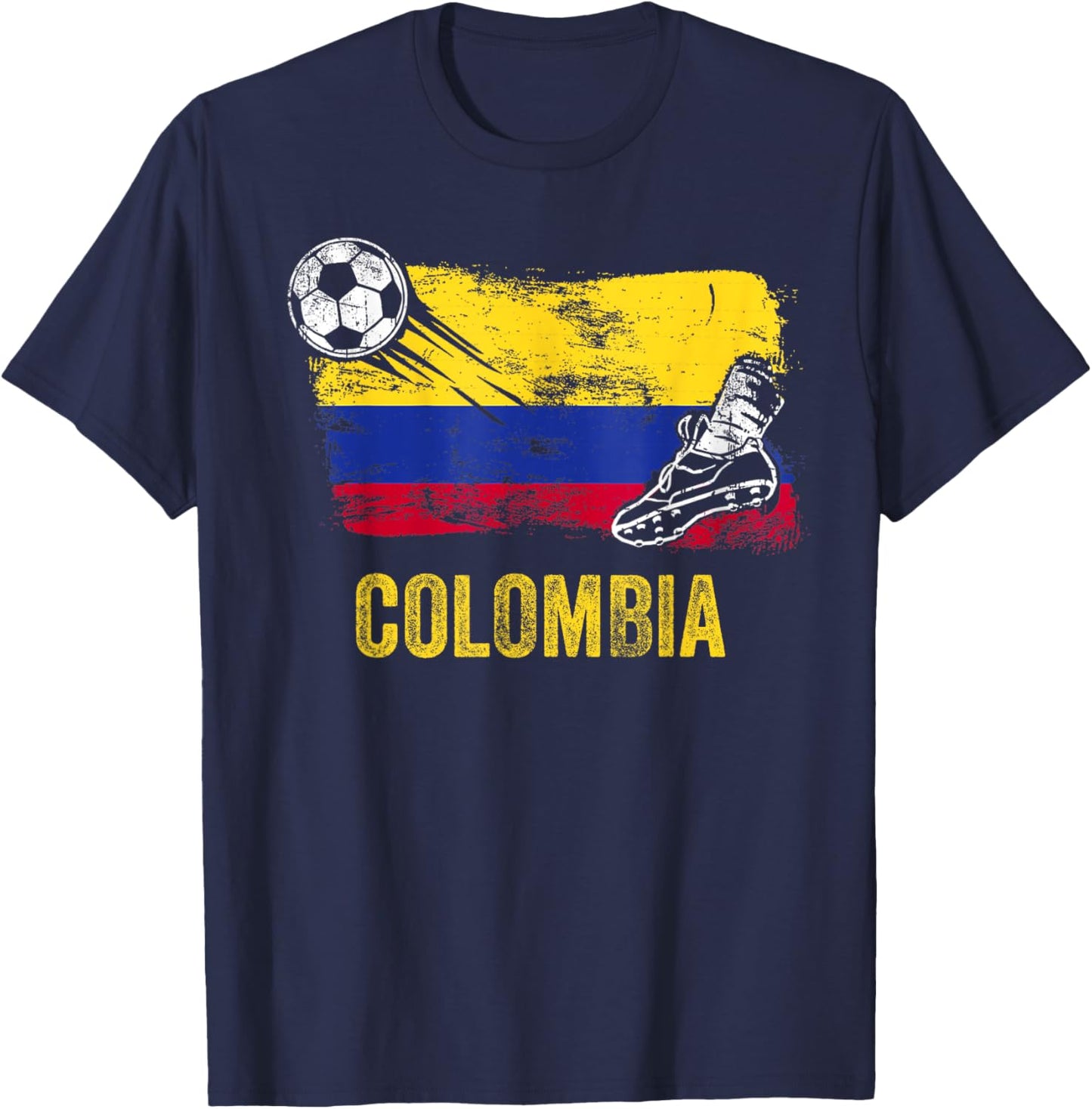 Colombia Soccer Jersey Fan Gallery Cheer Lady Mom Family T-Shirt - T-Shirt | Navy