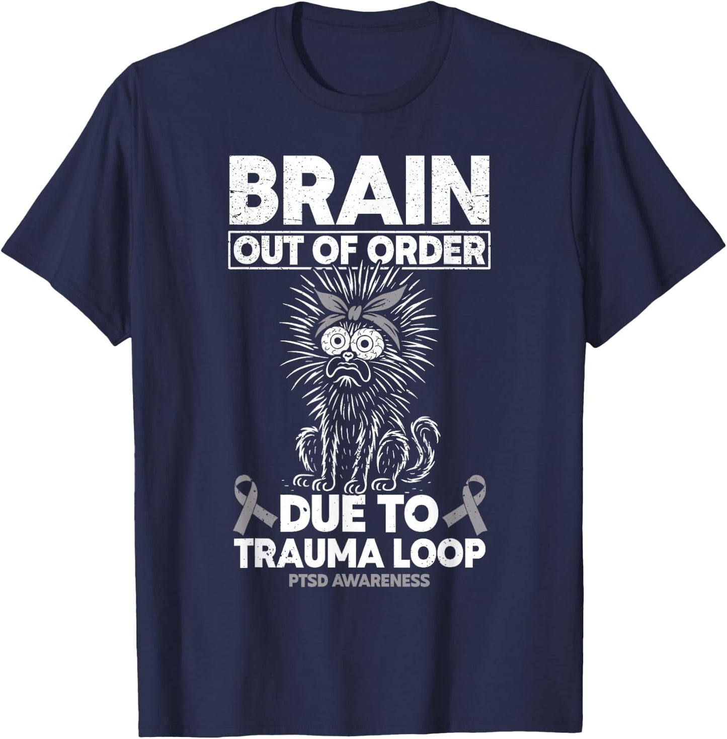 Post Traumatic Stress Disorder PTSD Awareness T-Shirt - T-Shirt | Navy