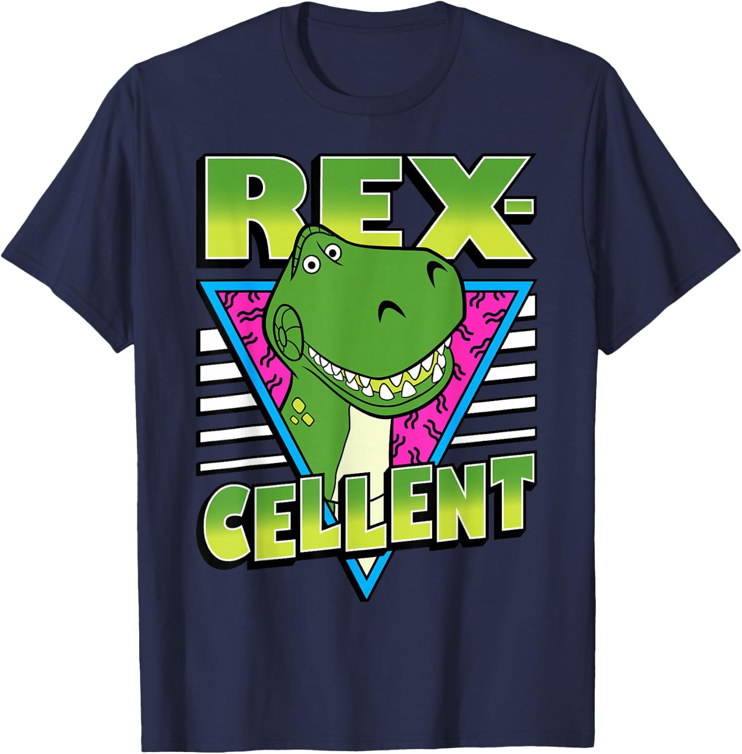 Disney Pixar Toy Story 4 Retro REX-Cellent Portrait T-Shirt - T-Shirt | Navy