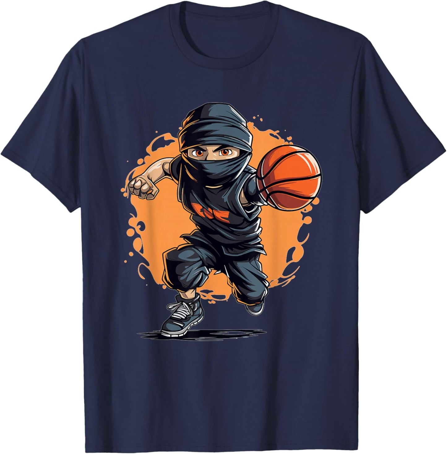 Kids Ninja Basketball T-Shirt - T-Shirt | Navy