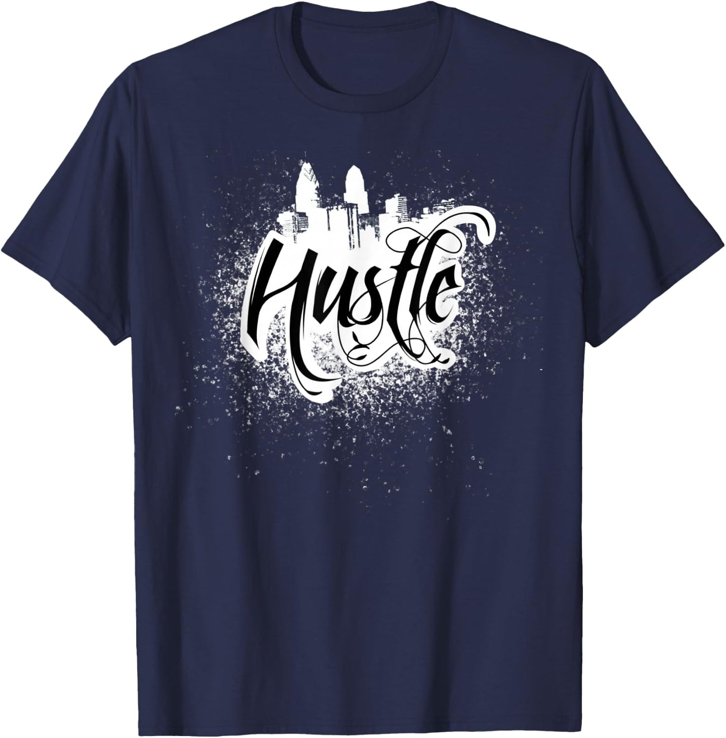 Hustle Shirt Tattoo Art Grunge T-Shirt - T-Shirt | Navy