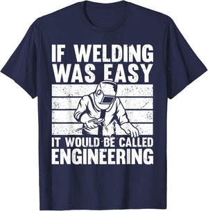 Funny Welding Design Women Welder Weld Welding Lover T-Shirt - T-Shirt | Navy