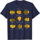 Bee Kind Positive Brave Happy Confident Humble Teacher T-Shirt - T-Shirt | Navy