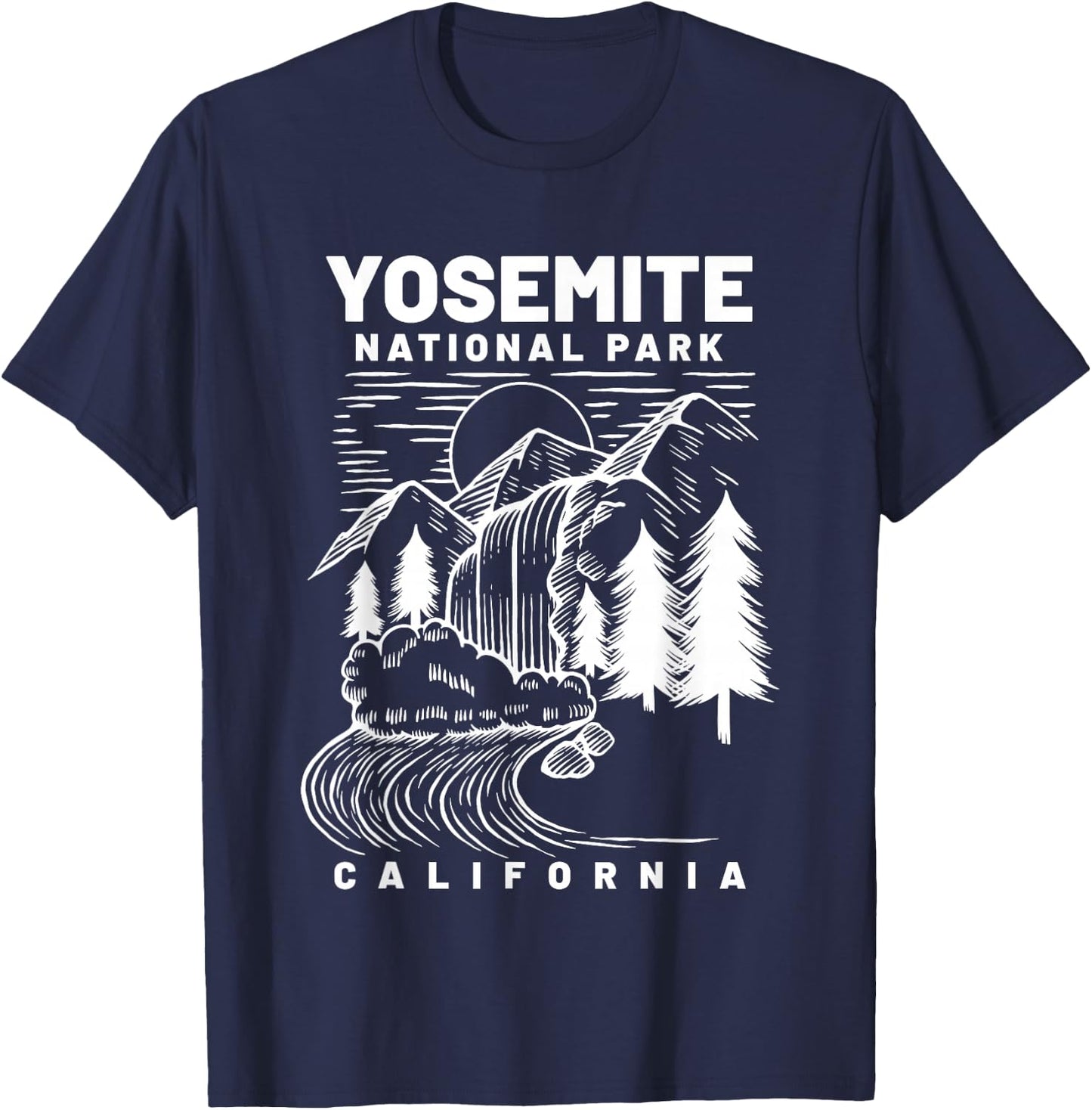 Yosemite National Park California Hiker T-Shirt - T-Shirt | Navy