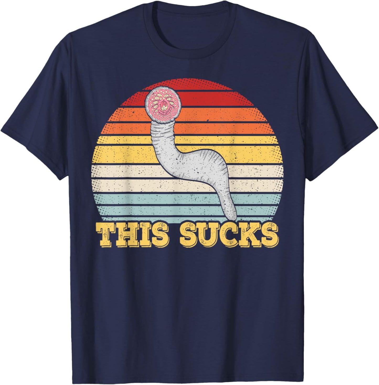 This sucks Design for a Lamprey lover T-Shirt - T-Shirt | Navy