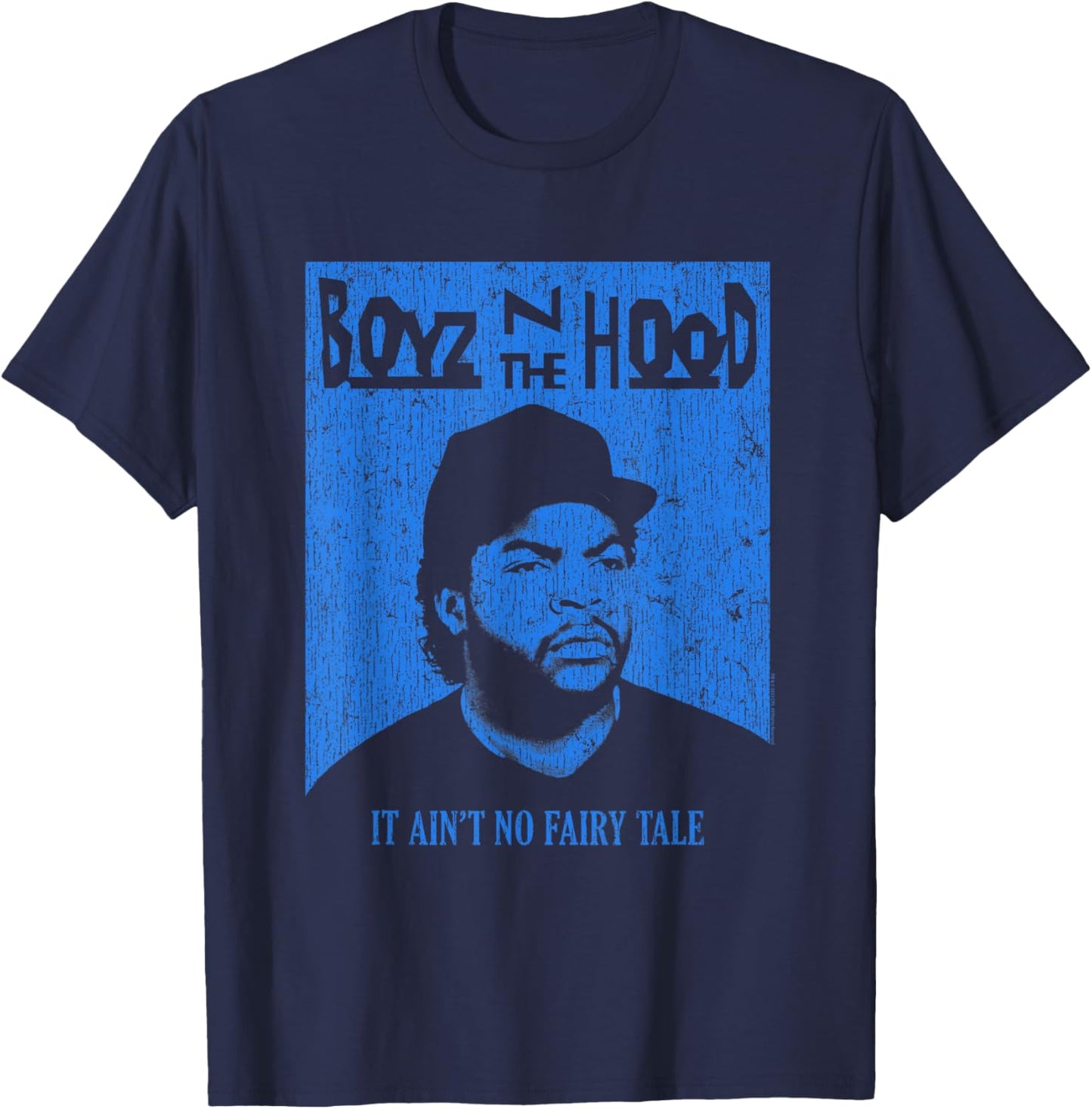Boyz n The Hood Doughboy Blue Rectangle T-Shirt - T-Shirt | Navy