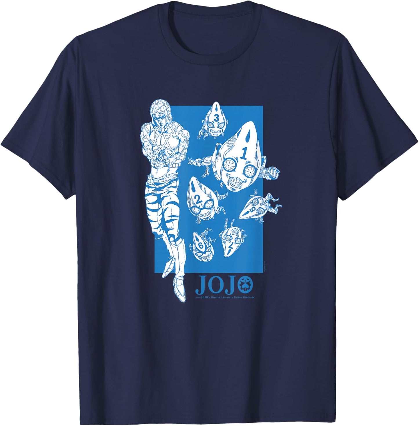 JoJo's Bizarre Adventure Mista Six Bullets Anime T-Shirt - T-Shirt | Navy