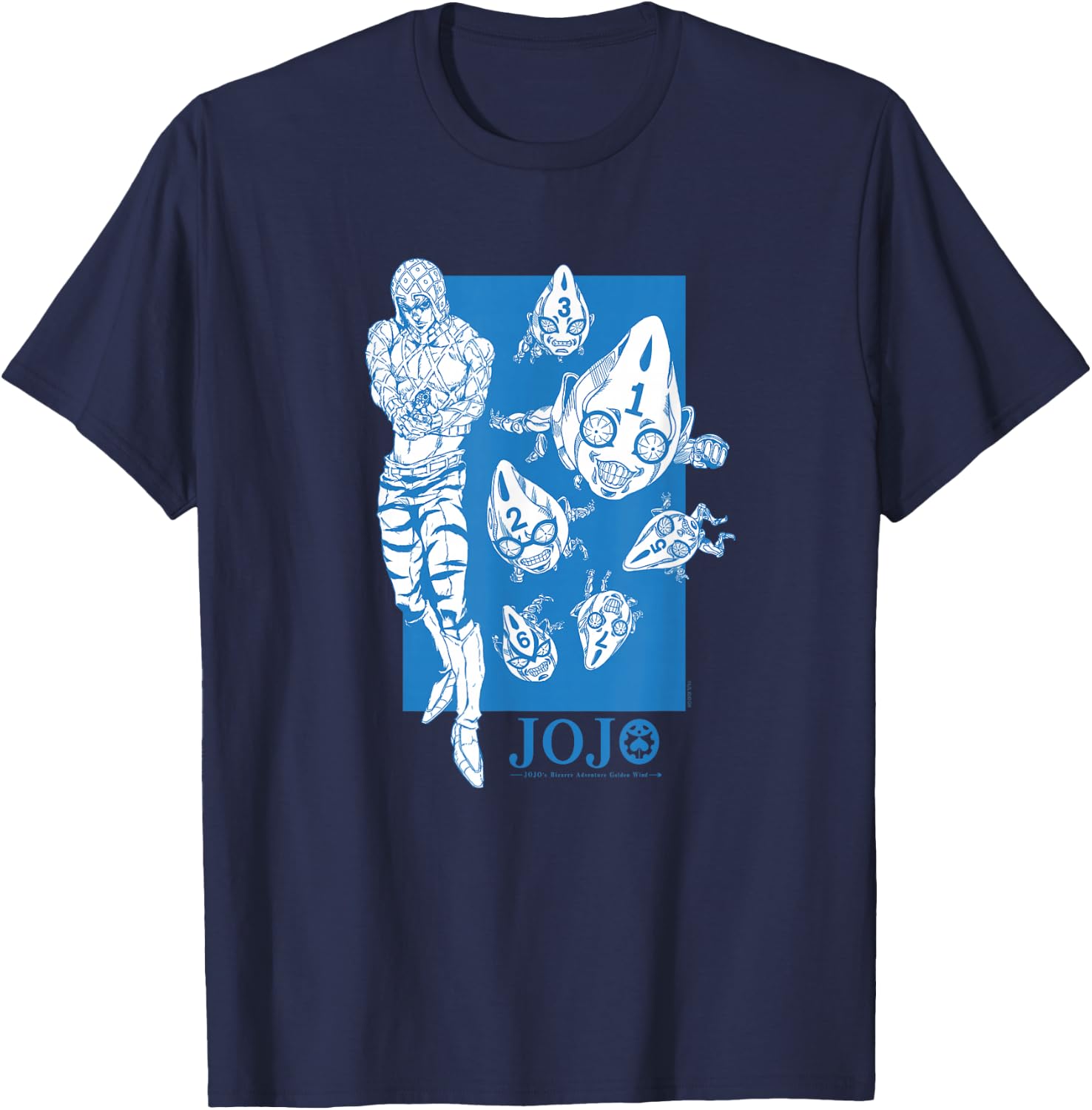 JoJo's Bizarre Adventure Mista Six Bullets Anime T-Shirt - T-Shirt | Navy