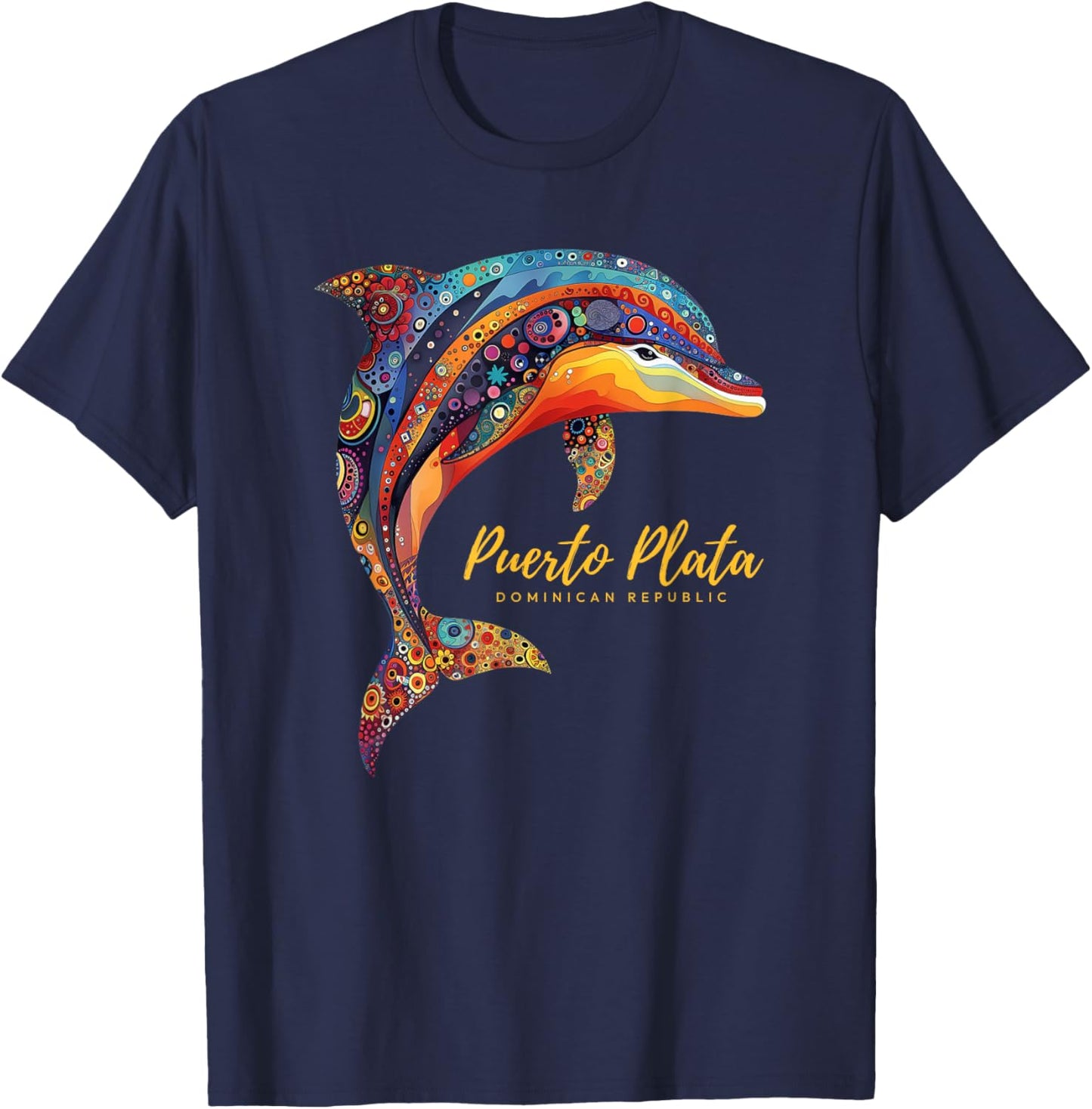 Puerto Plata Dominican Republic Beach Vacation Dolphin Women T-Shirt - T-Shirt | Navy