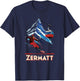 Matterhorn Ski Fun in Zermatt Alps Switzerland T-Shirt - T-Shirt | Navy