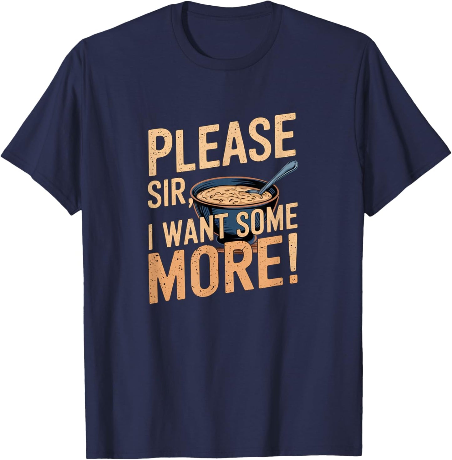 Oliver Please Sir Novel Vintage Musical Theatre Broadway T-Shirt - T-Shirt | Navy