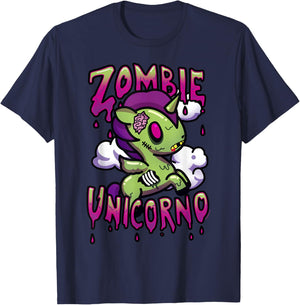 Tokidoki Halloween Zombie Unicorno Milo Portrait T-Shirt - T-Shirt | Navy