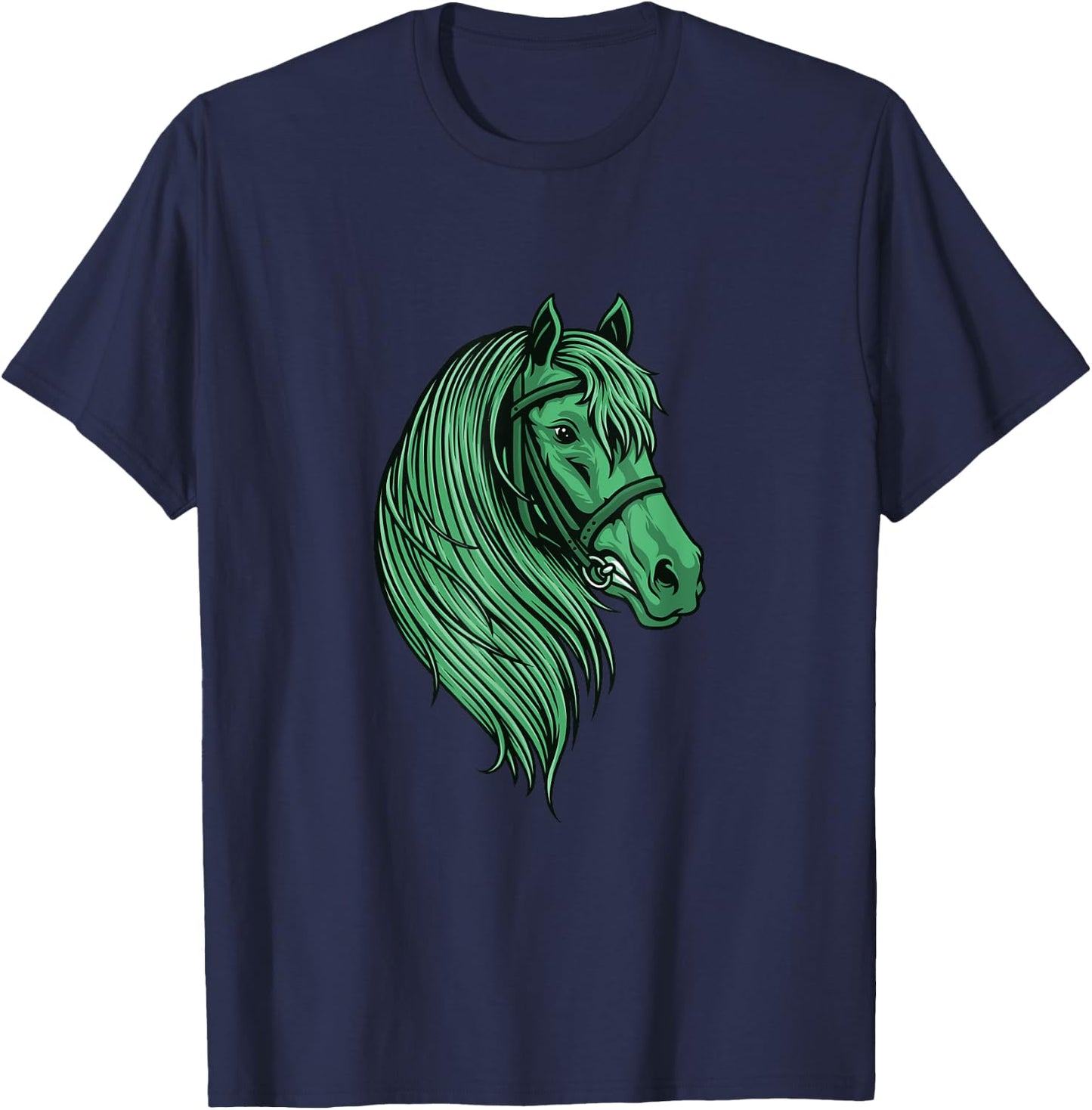 Green Horse T-Shirt - T-Shirt | Navy