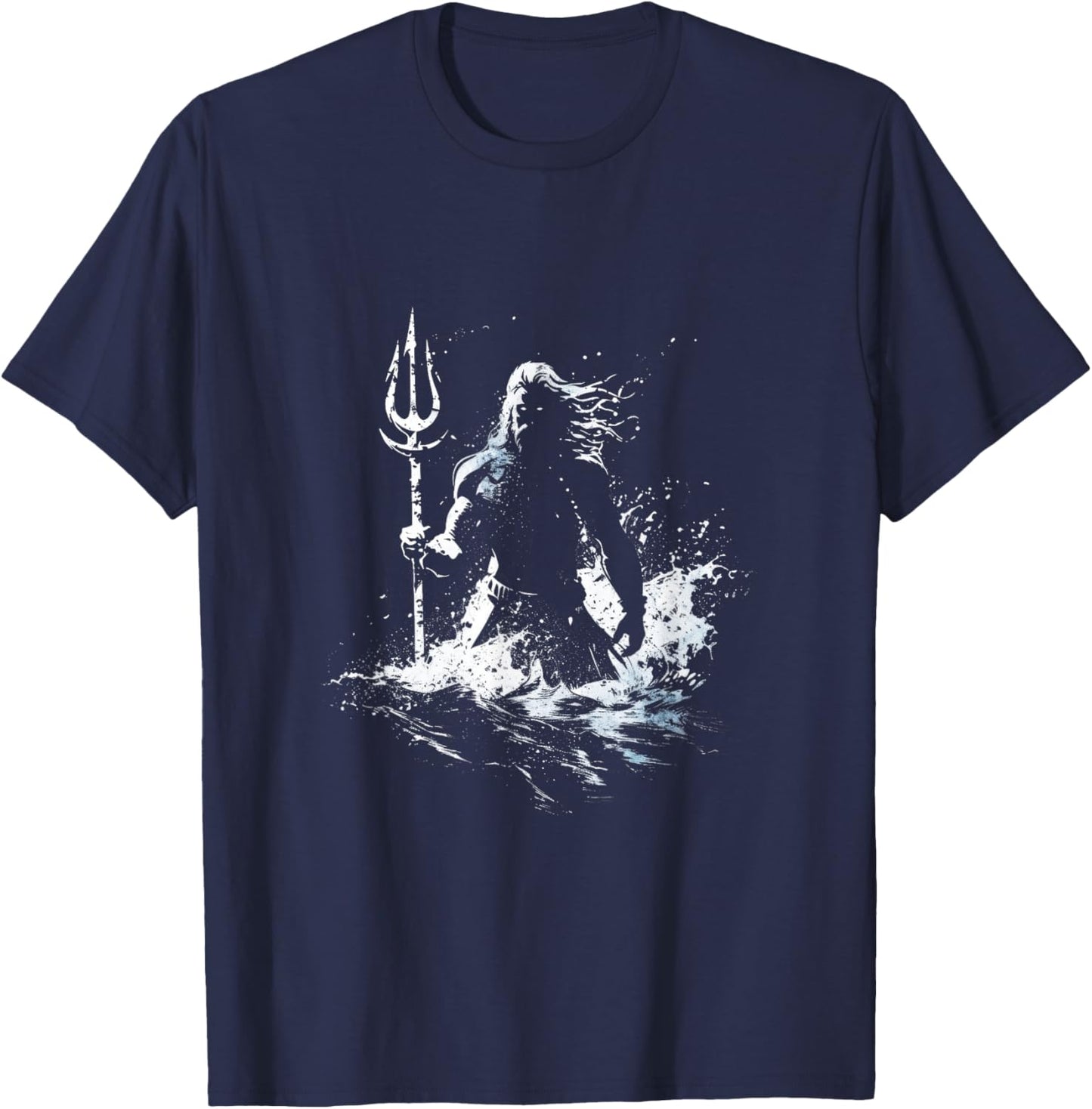 Poseidon Symbol Trident Greek God Neptune Sea god T-Shirt - T-Shirt | Navy
