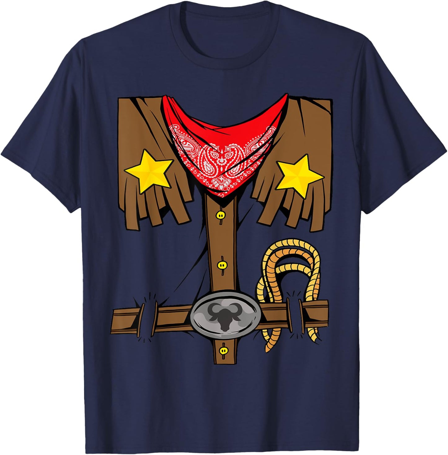Rodeo Outfit Wild Western Cowboy Cowgirl Halloween Costume T-Shirt - T-Shirt | Navy