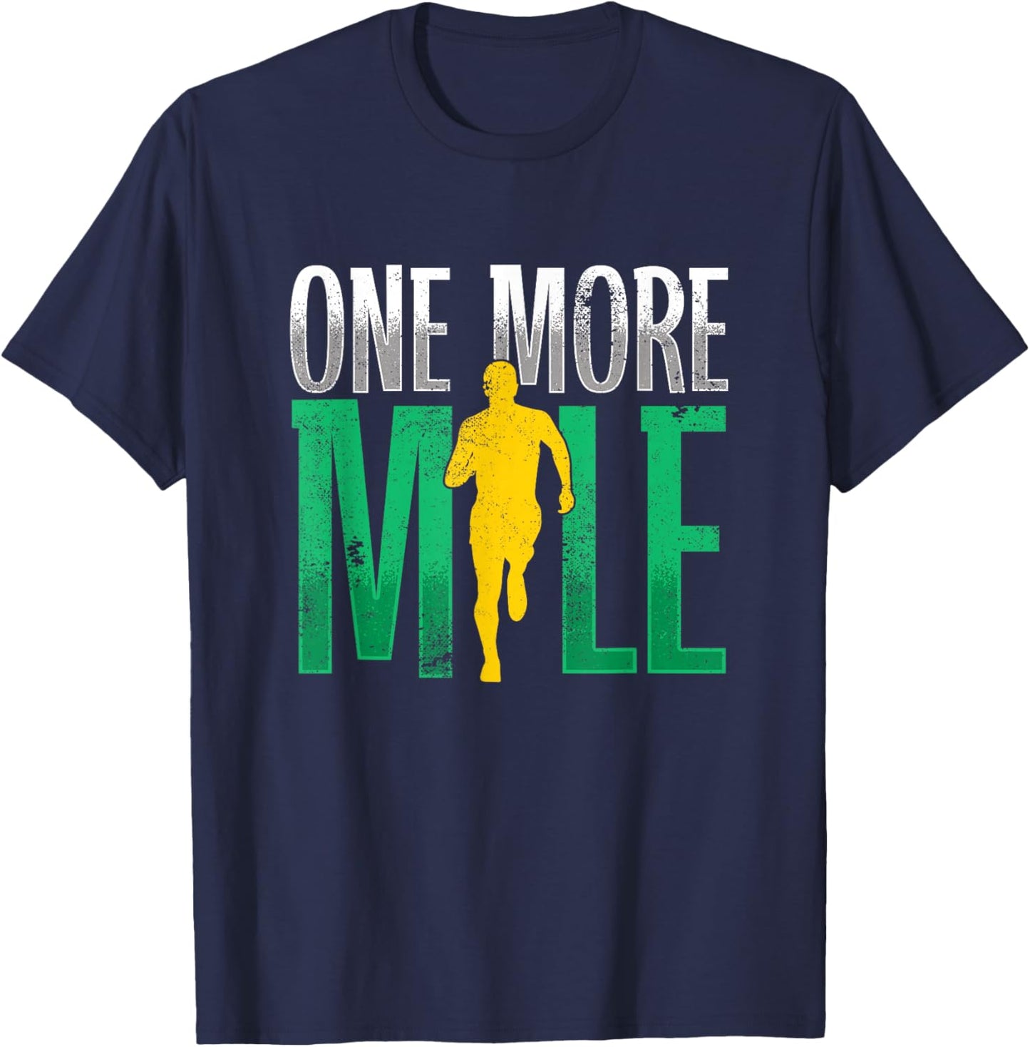 One More Mile | Marathon Running | Runner T-Shirt - T-Shirt | Navy