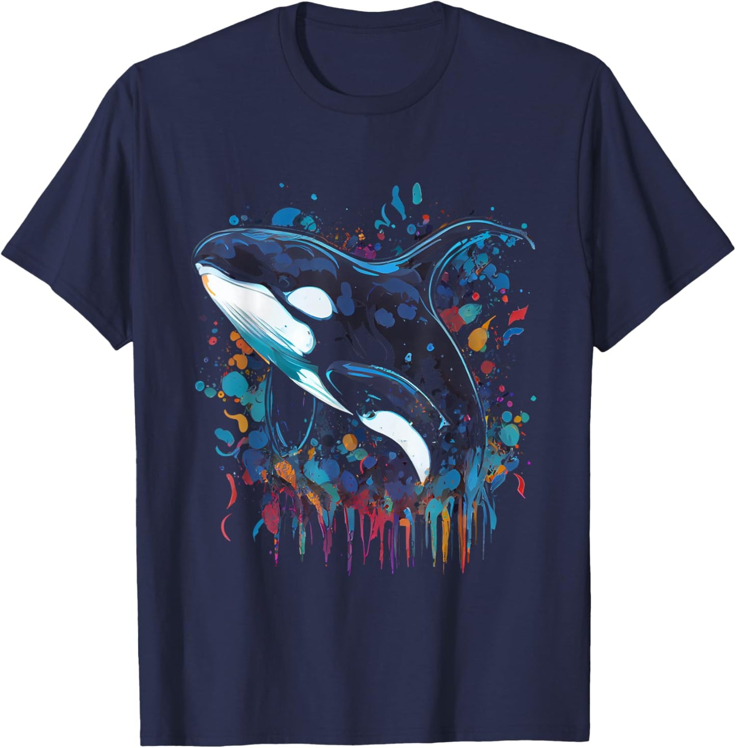 Orca whale fish favorite animal fan orca favorite whale T-Shirt - T-Shirt | Navy