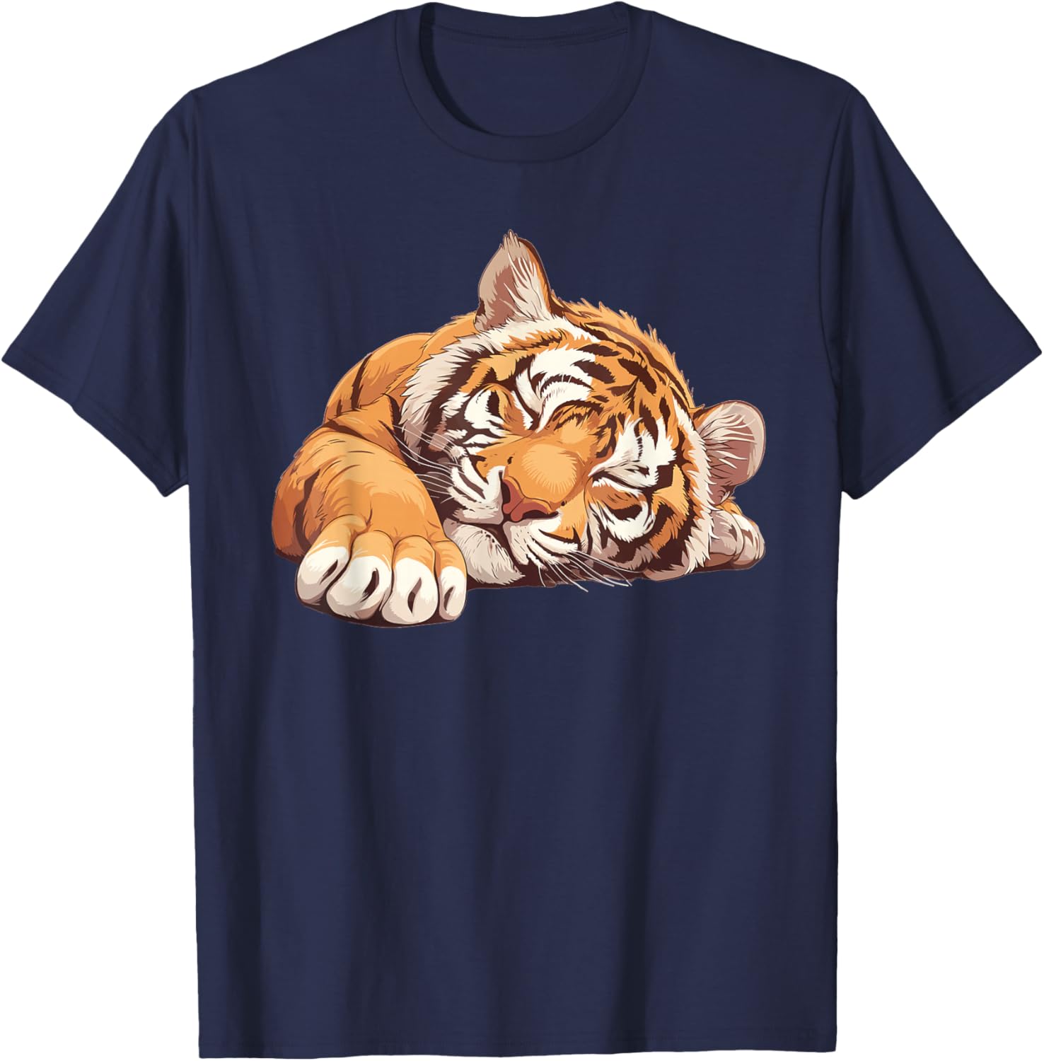 Sleeping Tiger I Kids Tiger T-Shirt - T-Shirt | Navy