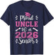 Proud Uncle of a 2026 Senior, Class of 2026 Graduation T-Shirt - T-Shirt | Navy