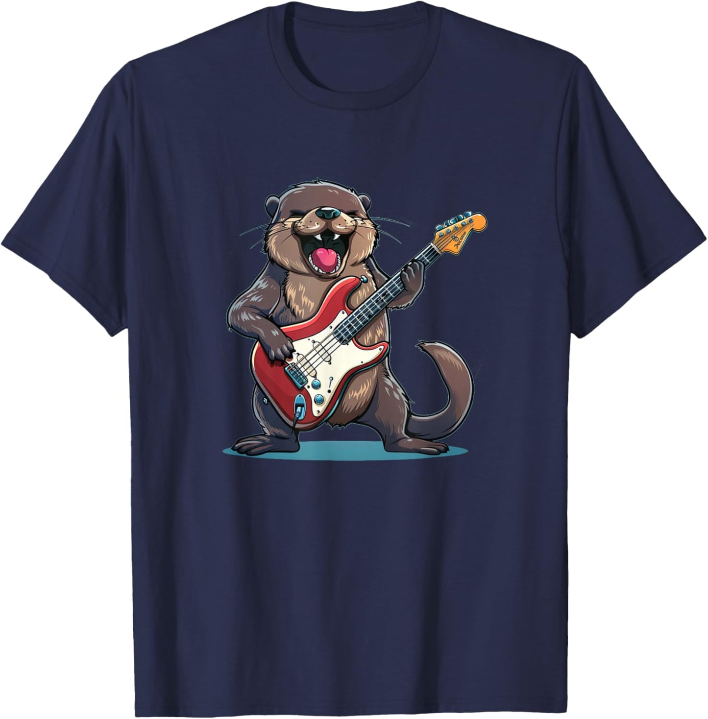 Cute rocking Otter Costume for Adults and Kids T-Shirt - T-Shirt | Navy