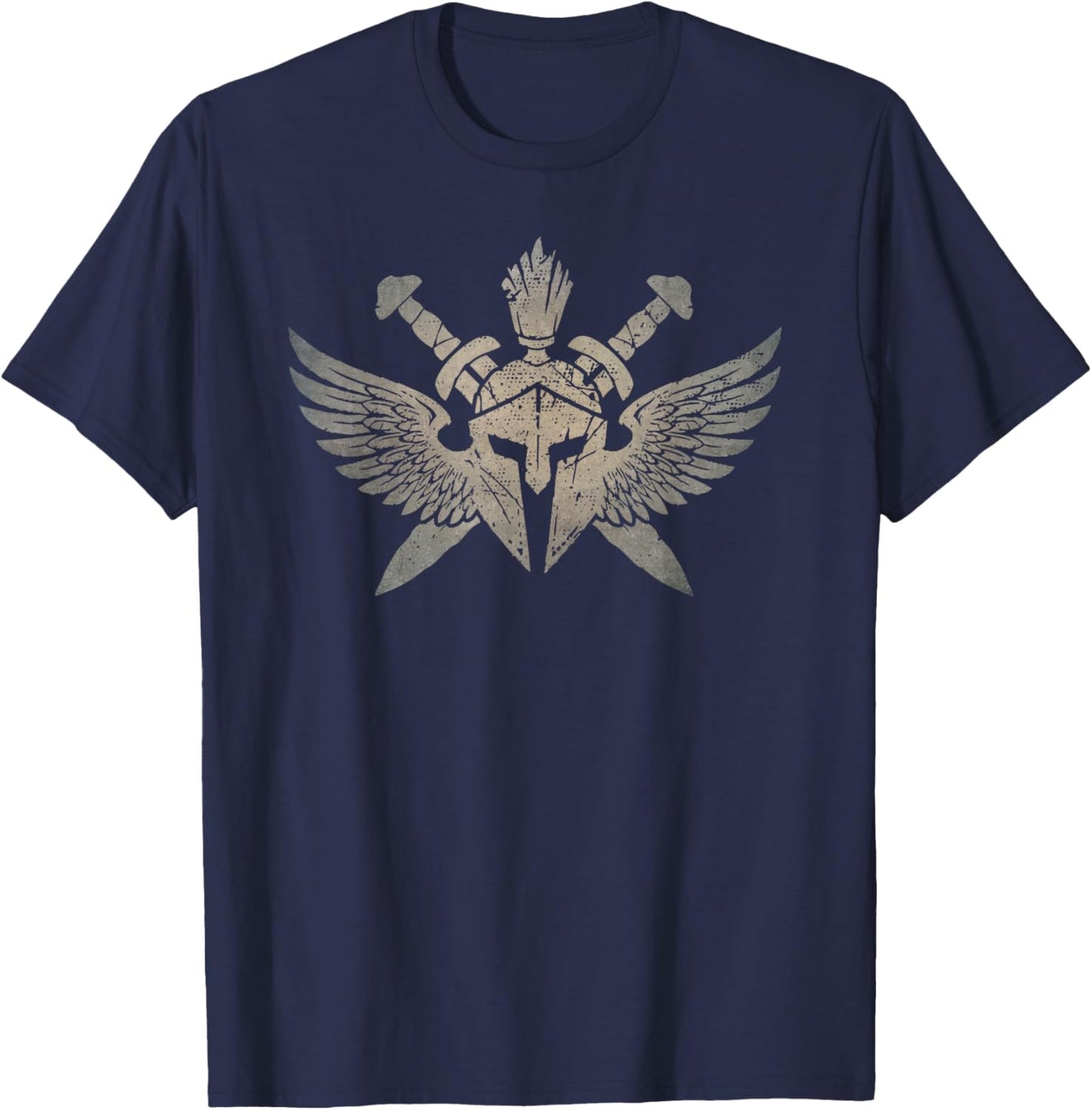 Roman Gladiator Legion Soldier Swords Rome Eagle Wing Helmet T-Shirt - T-Shirt | Navy