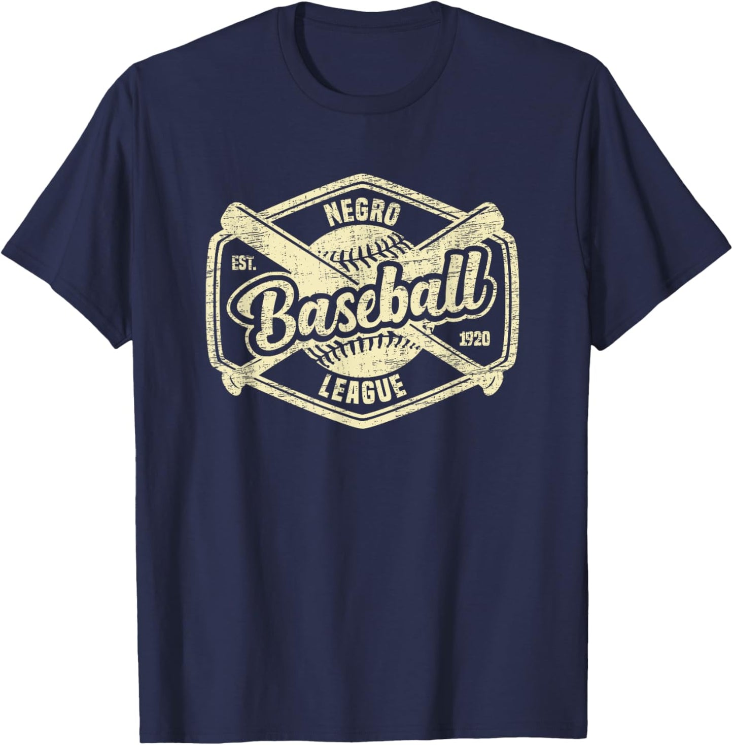 Vintage Negro League Baseball Apparel Black History Month T-Shirt - T-Shirt | Navy