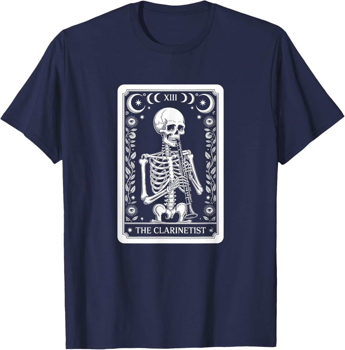 The Clarinetist Tarot Card, Clarinet Player T-Shirt - T-Shirt | Navy