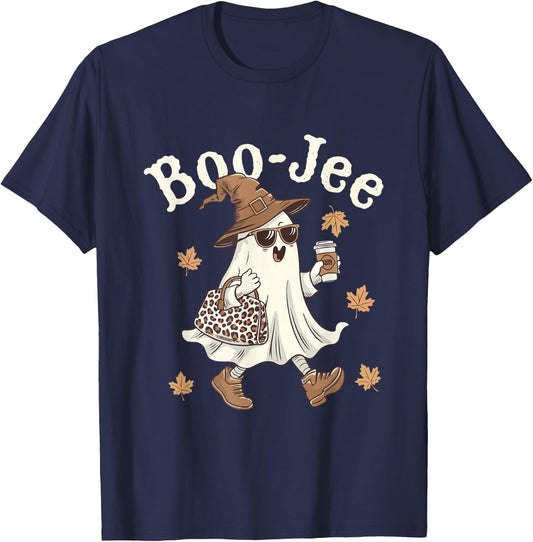 Cute Boo-Jee Tumbler Ghost Boujee Halloween Girl Women T-Shirt - T-Shirt | Navy