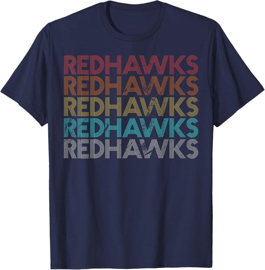 Retro Vintage RedHawks T-Shirt - T-Shirt | Navy