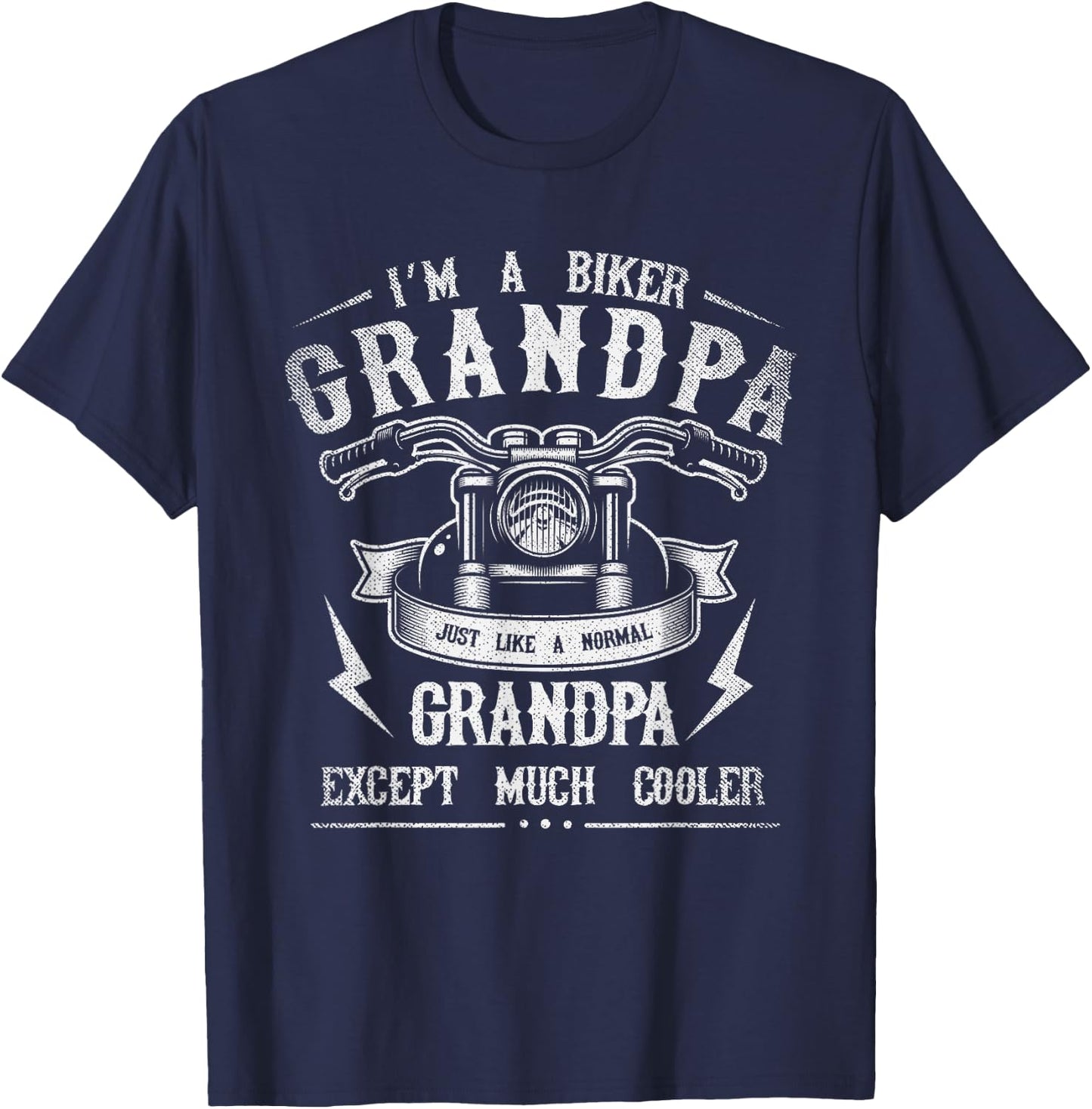 Ich bin ein Biker Grandpa Retirement Gift Motorcyclist T-Shirt - T-Shirt | Navy