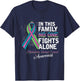 In This Family No One Fights Alone Shirt Metastatic Breast T-Shirt - T-Shirt | Navy