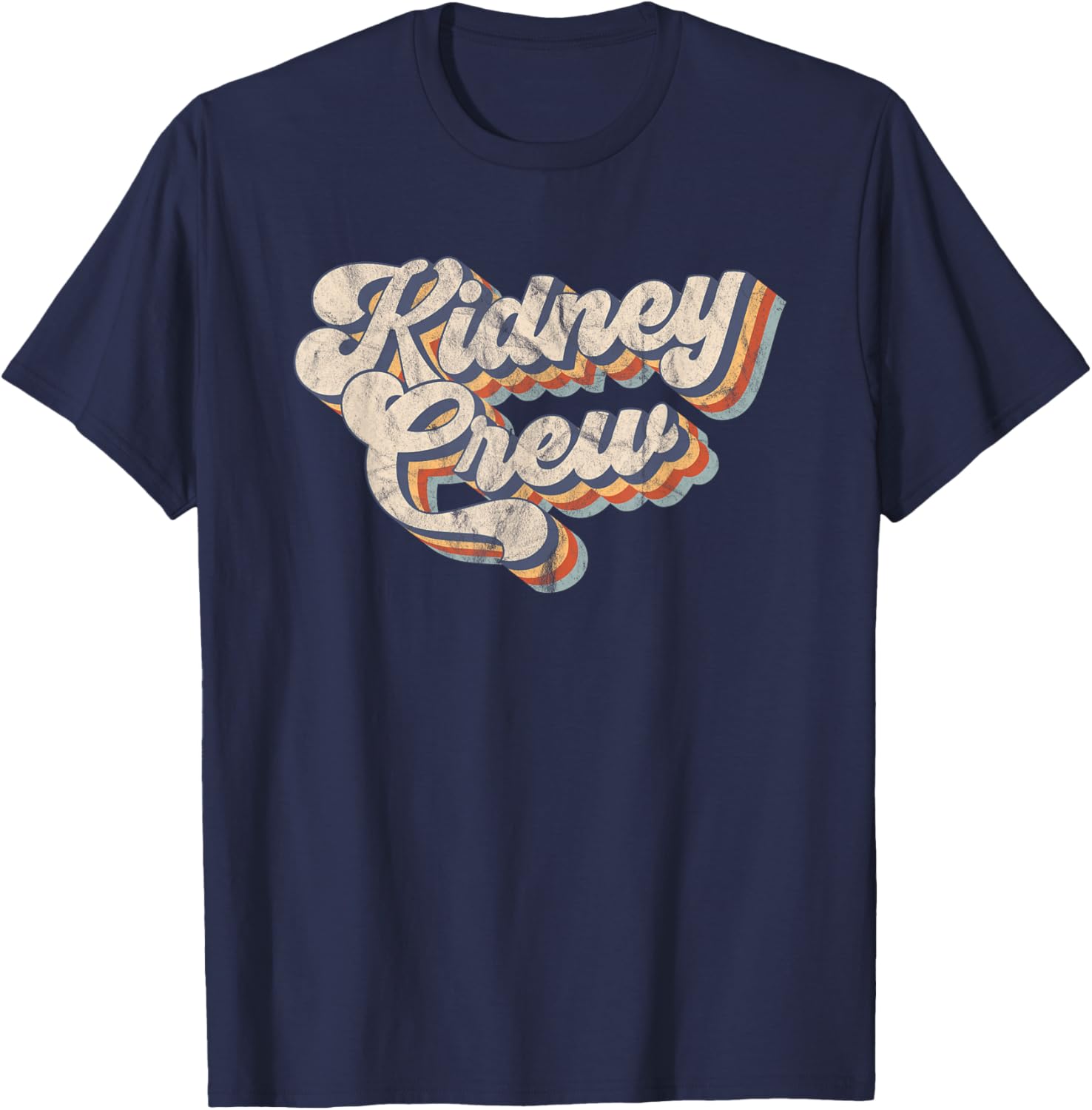 Vintage Retro Kidney Crew Nephrology Nurse Men T-Shirt - T-Shirt | Navy