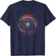 Marvel Comics Distressed Painted Captain America Shield T-Shirt - T-Shirt | Navy