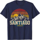 Santiago Chile Vintage Mountains Retro Souvenir Gift T-Shirt - T-Shirt | Navy