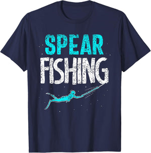 Spearfishing Spear Fishing Spearfisher Spearfishing T-Shirt - T-Shirt | Navy