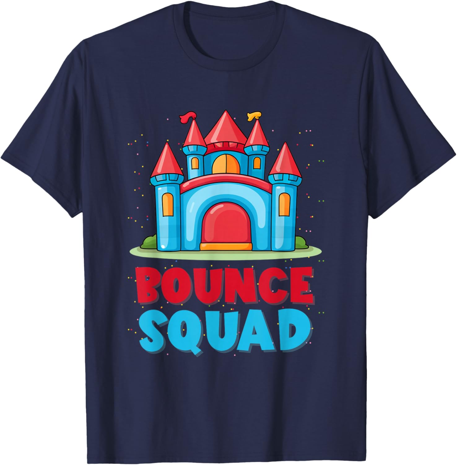 Bounce House Birthday Party Funny Bouncing Castle T-Shirt - T-Shirt | Navy