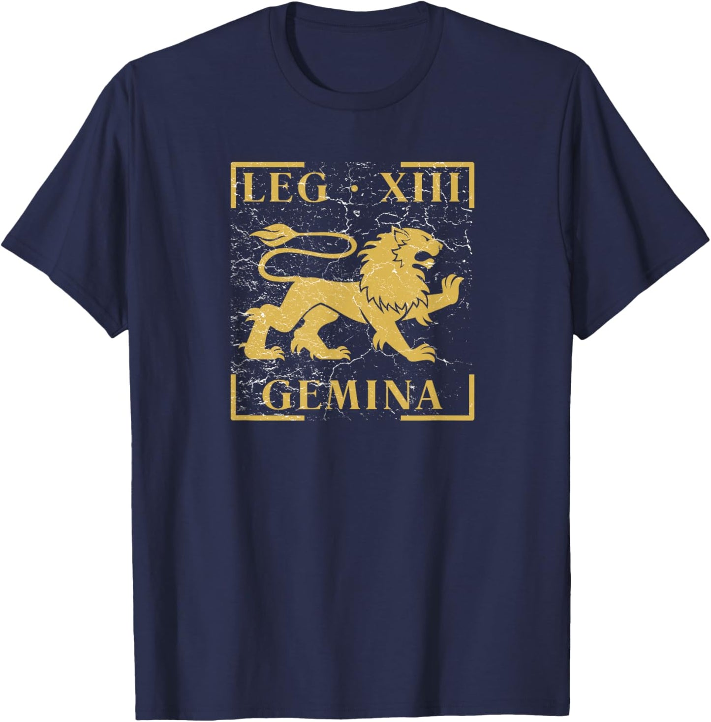 Legion XIII Gemina Rome Lion Emblem Banner Soldier T-Shirt - T-Shirt | Navy