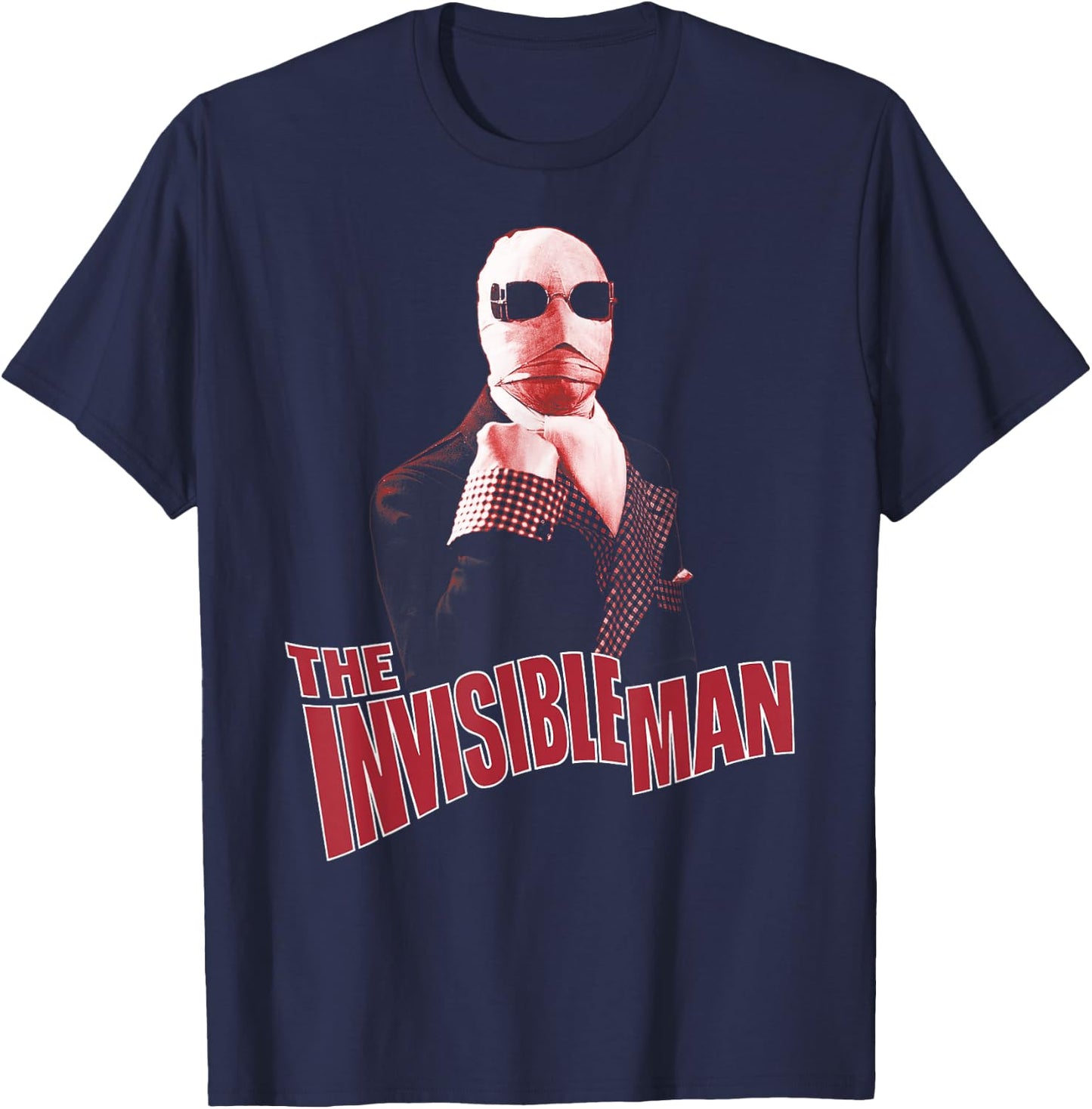 Universal Monsters The Invisible Man Red Hue T-Shirt - T-Shirt | Navy