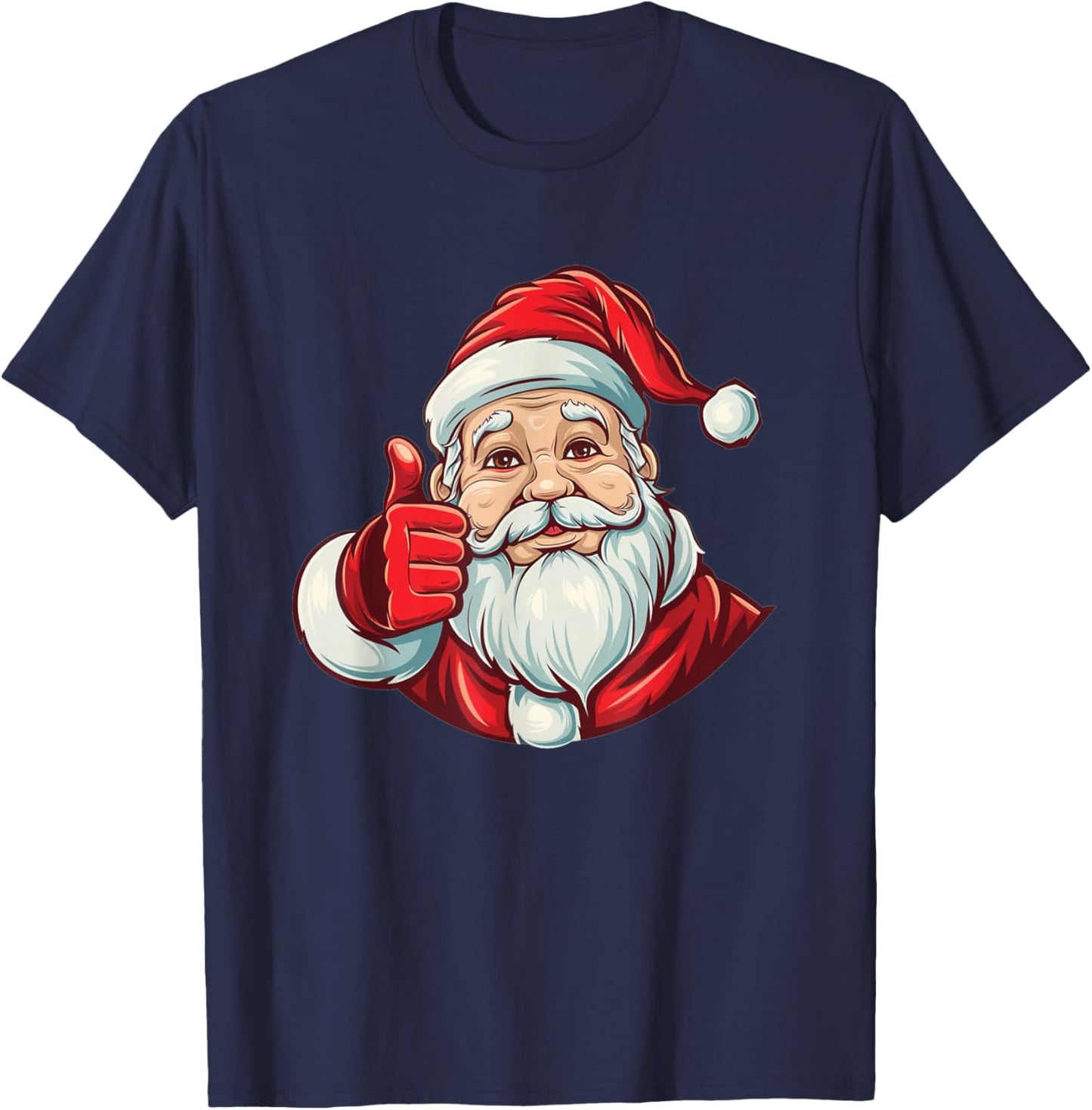 Cool Thumb up Santa for funny Christmas Season T-Shirt - T-Shirt | Navy