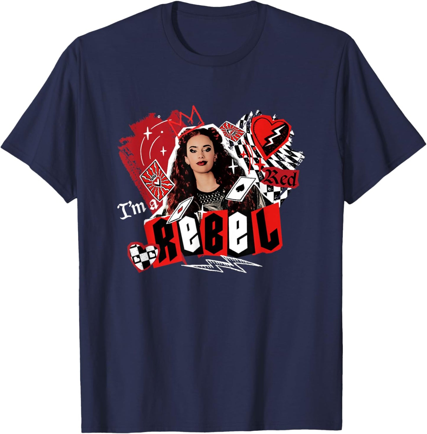 Disney Descendants: The Rise Of Red I'm A Rebel Vintage T-Shirt - T-Shirt | Navy