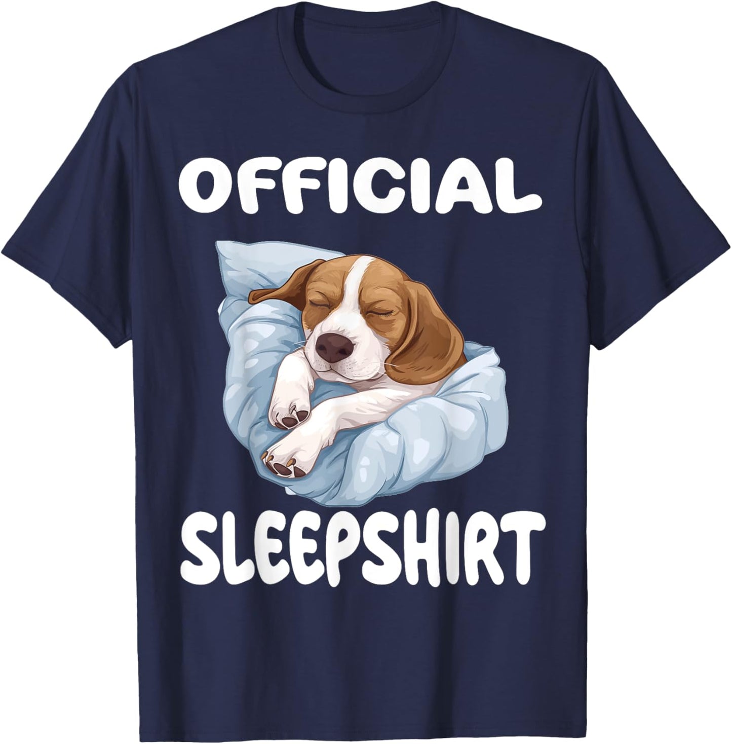 Beagle Dog Official Sleepshirt Pajamas Nightgown Men Women Kids T-Shirt - T-Shirt | Navy
