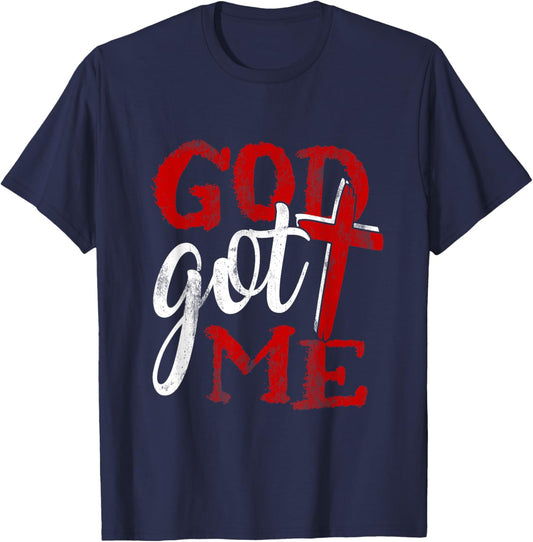 God Christian Faithcross Got Me Religion Quote Inspriration T-Shirt - T-Shirt | Navy
