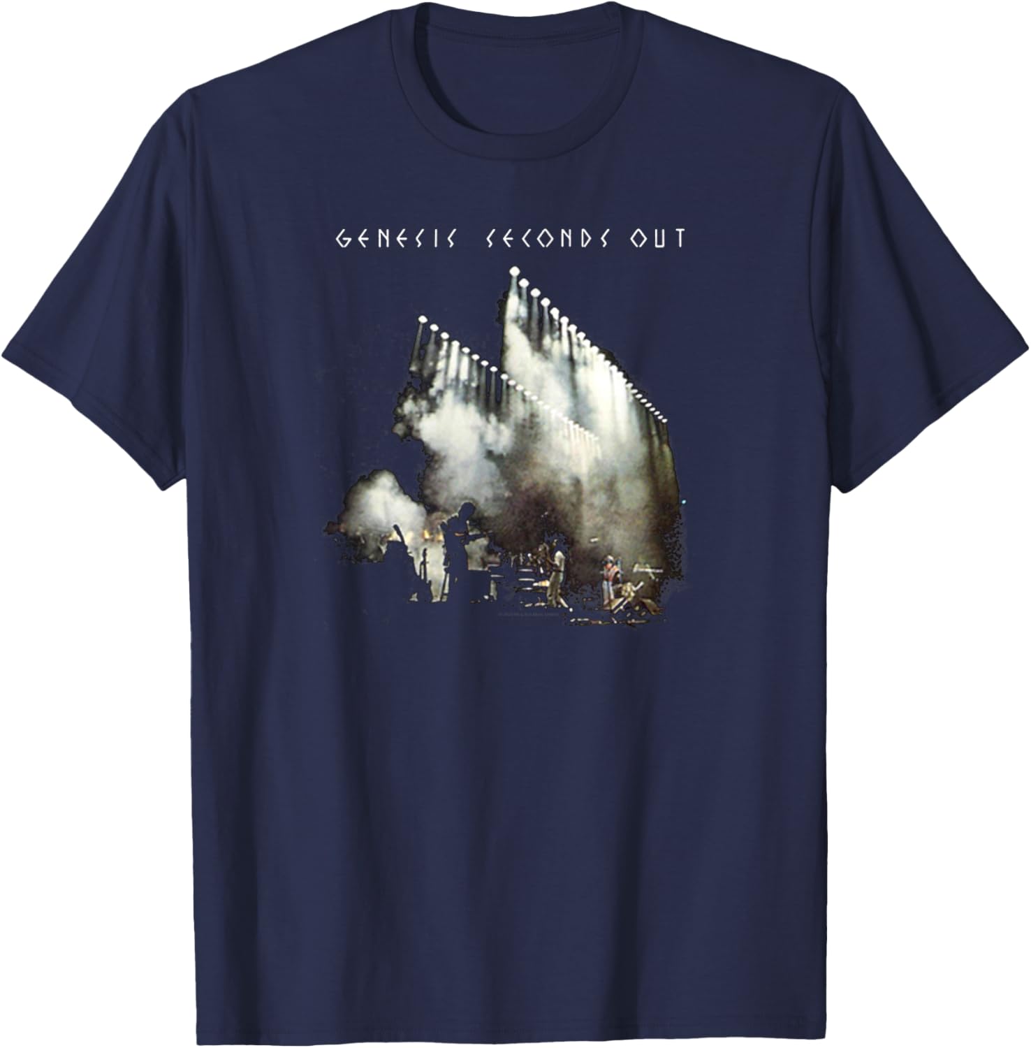 Genesis Rock Music Band Seconds Out T-Shirt - T-Shirt | Navy