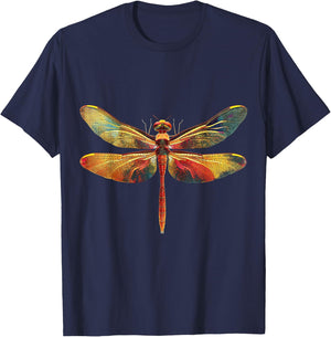 Dragonfly Animal Motif Artwork Dragonfly T-Shirt - T-Shirt | Navy