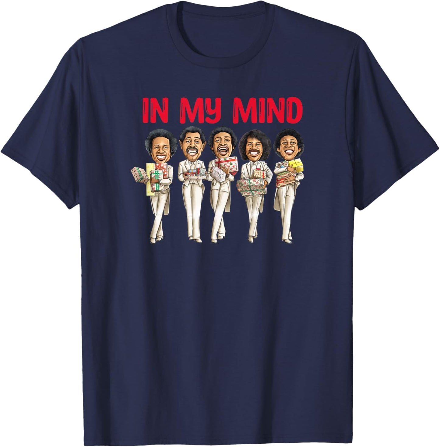 Funny Christmas Temptations in my mind silent night T-Shirt - T-Shirt | Navy