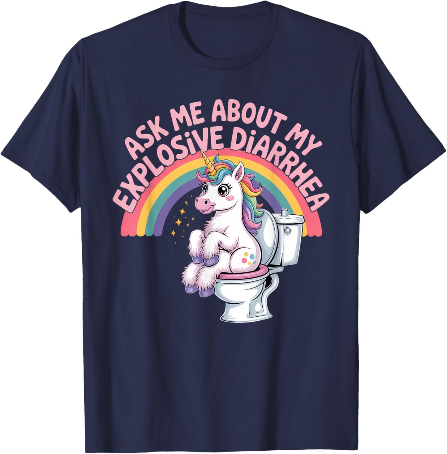 Fragen Sie mich nach meinem explosiven Durchfall T-Shirt - T-Shirt | Navy